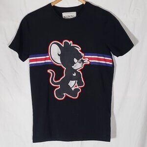 Rare! ICEBERG since 1974 JERRY Mouse SS Crewneck Shirt - Black - Sz S*
